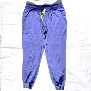 Figs High Waisted Zamora Jogger Scrub Pants Womens XXL Tall Blueberry Purple